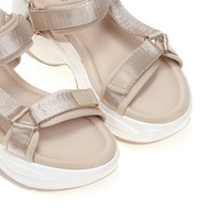 Flatforms μπεζ δερματίνη με σκρατς