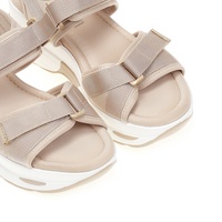 Flatforms μπεζ δερματίνη με σκρατς