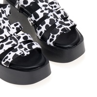 Flatforms animal print σουέτ