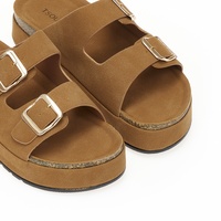 Flatforms κάμελ σουέτ