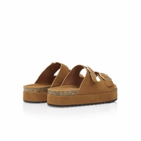 Flatforms κάμελ σουέτ