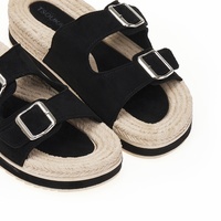 Εσπαντρίγιες flatforms μαύρες σουέτ