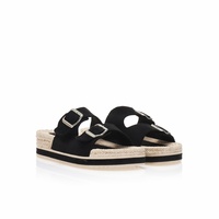 Εσπαντρίγιες flatforms μαύρες σουέτ