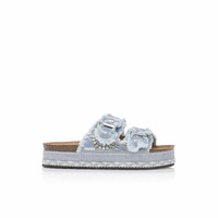 Εσπαντρίγιες flatforms γαλάζιες με ιδιαίτερο σχέδιο και στρας