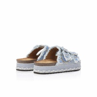 Εσπαντρίγιες flatforms γαλάζιες με ιδιαίτερο σχέδιο και στρας