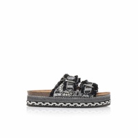 Εσπαντρίγιες flatforms μαύρες με ιδιαίτερο σχέδιο και στρας