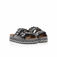Εσπαντρίγιες flatforms μαύρες με ιδιαίτερο σχέδιο και στρας