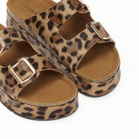Flatforms animal print σουέτ