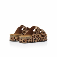 Flatforms animal print σουέτ