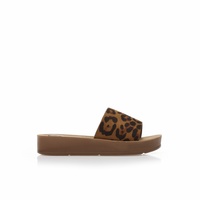Flatforms animal print σουέτ