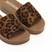 Flatforms animal print σουέτ