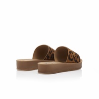 Flatforms animal print σουέτ