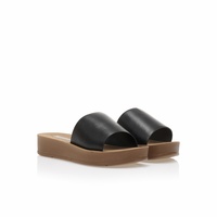 Flatforms μαύρα δερματίνη