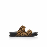 Flatforms animal print δερματίνη με διπλή φάσα