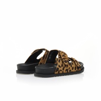 Flatforms animal print δερματίνη με διπλή φάσα