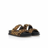 Flatforms animal print δερματίνη με διπλή φάσα