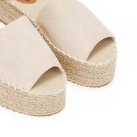 Εσπαντρίγιες flatforms μπεζ σουέτ