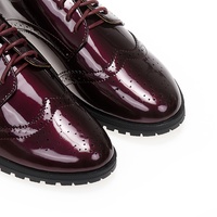 Oxfords μπορντό λουστρίνι με κορδόνια